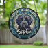 Labradoodle Black Memorial Stained Glass Effect Suncatcher
